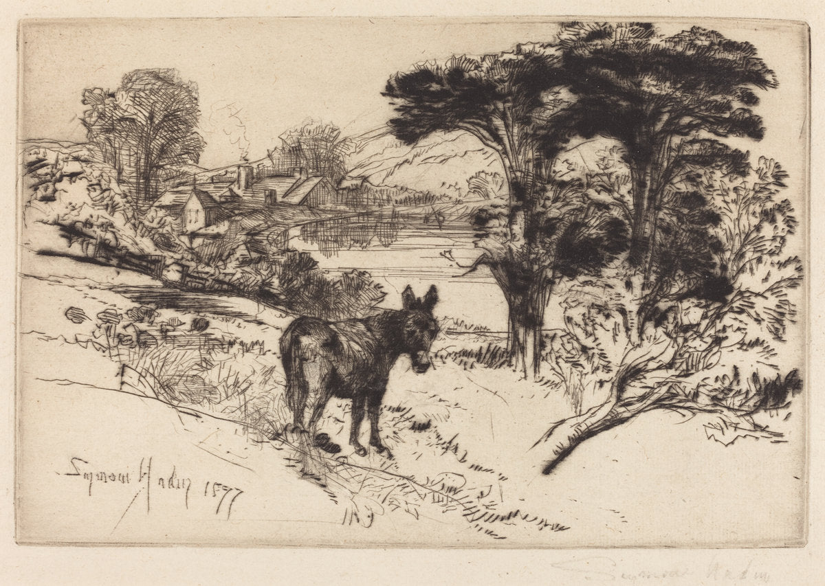 Challow Farm by Francis Seymour Haden (British, 1818 - 1910), 16X12"(A3)Poster Print