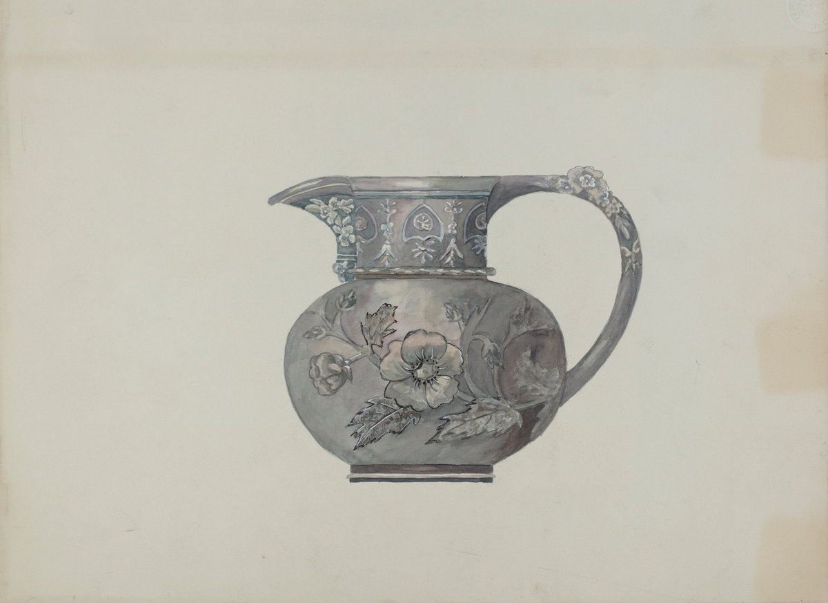 Pewter Creamer by Beulah Bradleigh (American, active c. 1935), 16X12"(A3)Poster Print