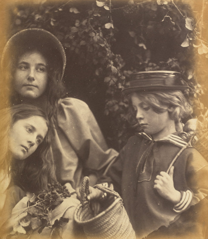Elizabeth Keown, Kate Keown, and Freddy Gould by Julia Margaret Cameron (British, 1815 - 1879), 16X12