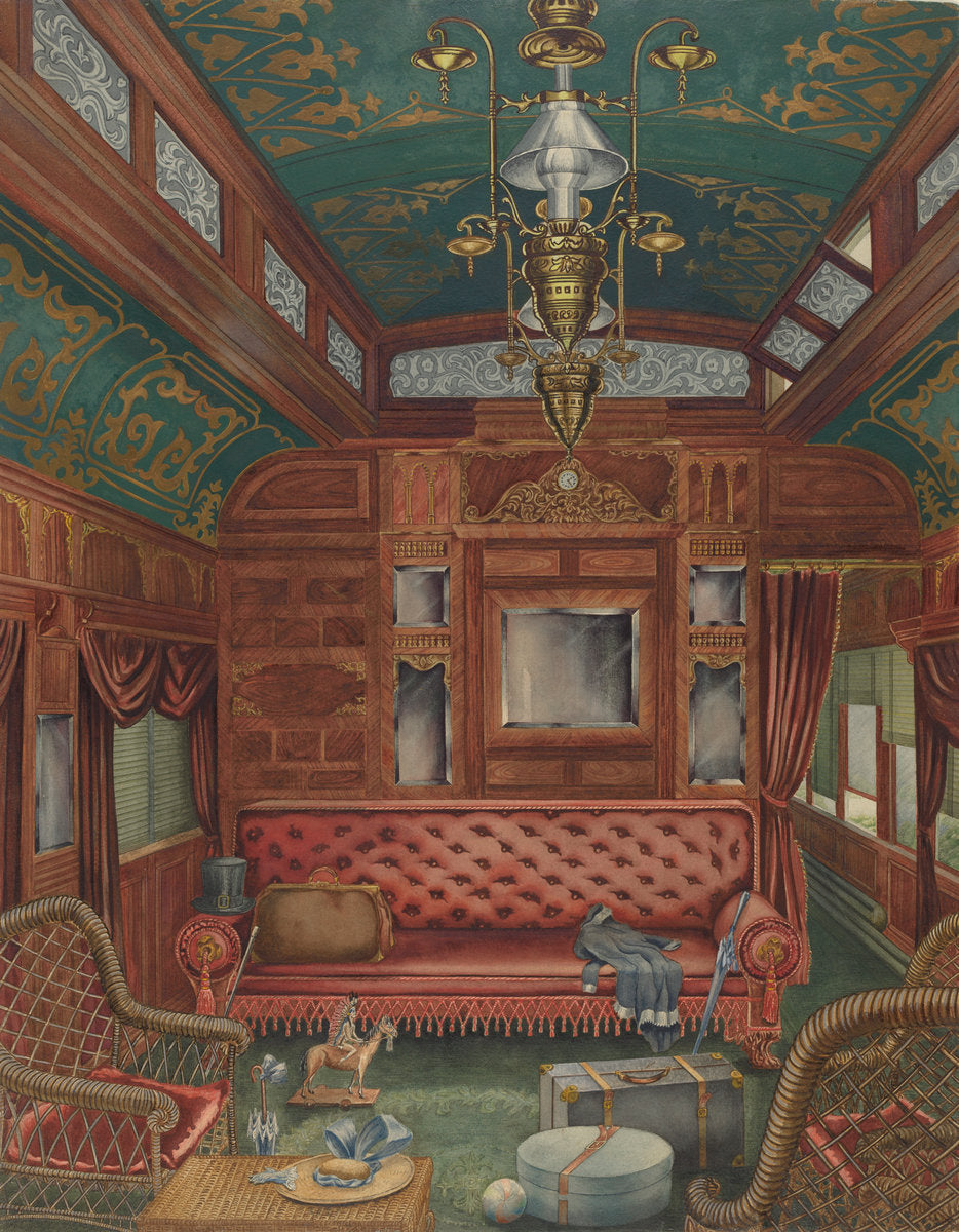 Pullman Coach by Perkins Harnly (American, 1901 - 1986), 16X12"(A3)Poster Print
