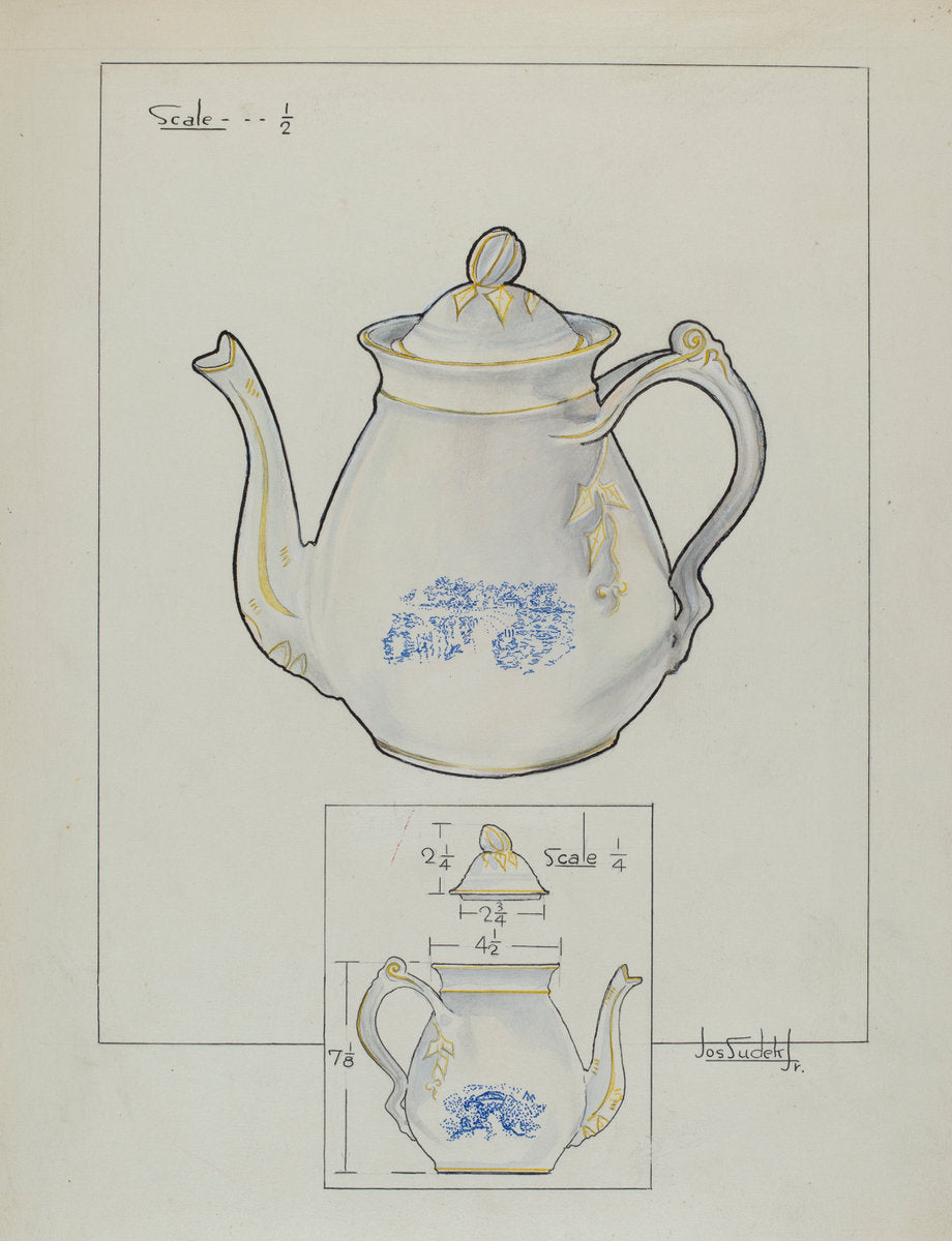 c. 1938 by Joseph Sudek (Teapot), 16X12"(A3)Poster Print