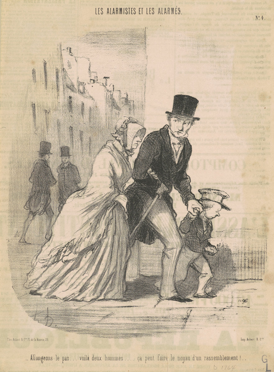 Allongeons le pas ... voila ceux hommes ... by Honoré Daumier (French, 1808 - 1879), 16X12"(A3)Poster Print