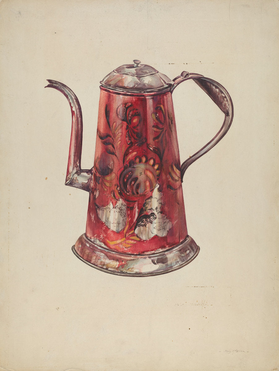 Tin Teapot by James McLellan (American, active c. 1935), 16X12"(A3)Poster Print
