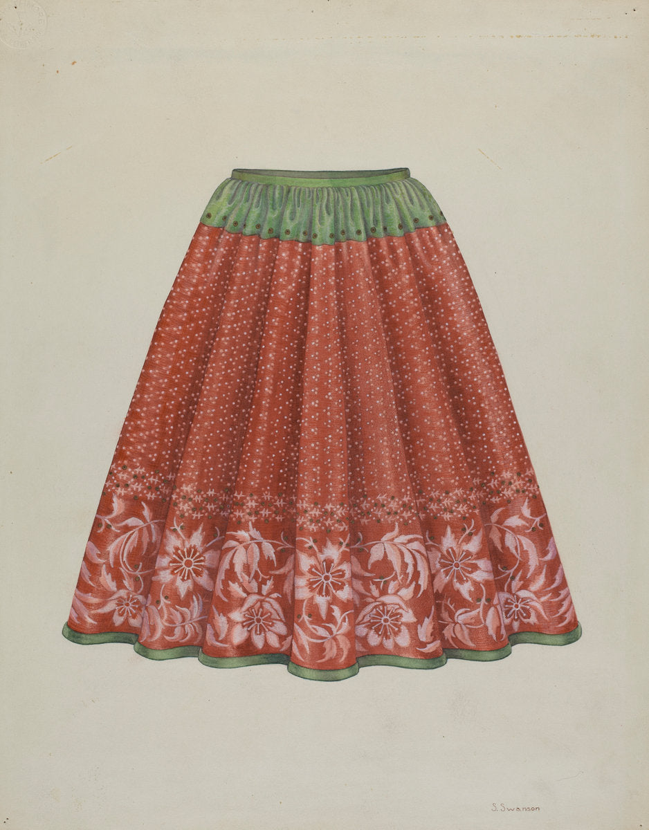 Child's Skirt by Syrena Swanson (American, active c. 1935), 16X12"(A3)Poster Print