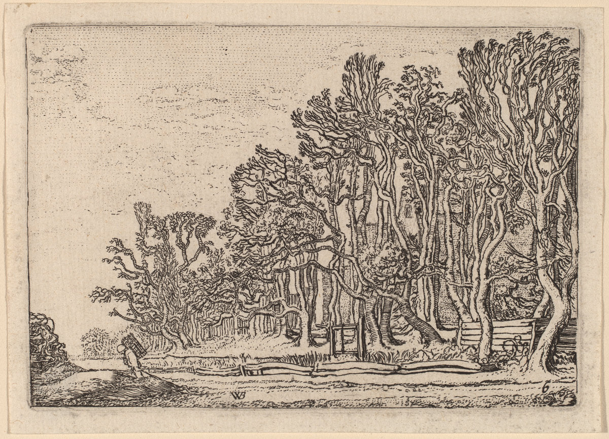 Two Plank Hedges by Willem Buytewech (Dutch, 1591/1592 - 1624), 16X12"(A3)Poster Print