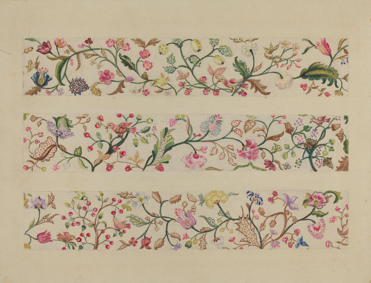 Border or Valance by Fanchon Larzelere (American, active c. 1935), 16X12"(A3)Poster Print