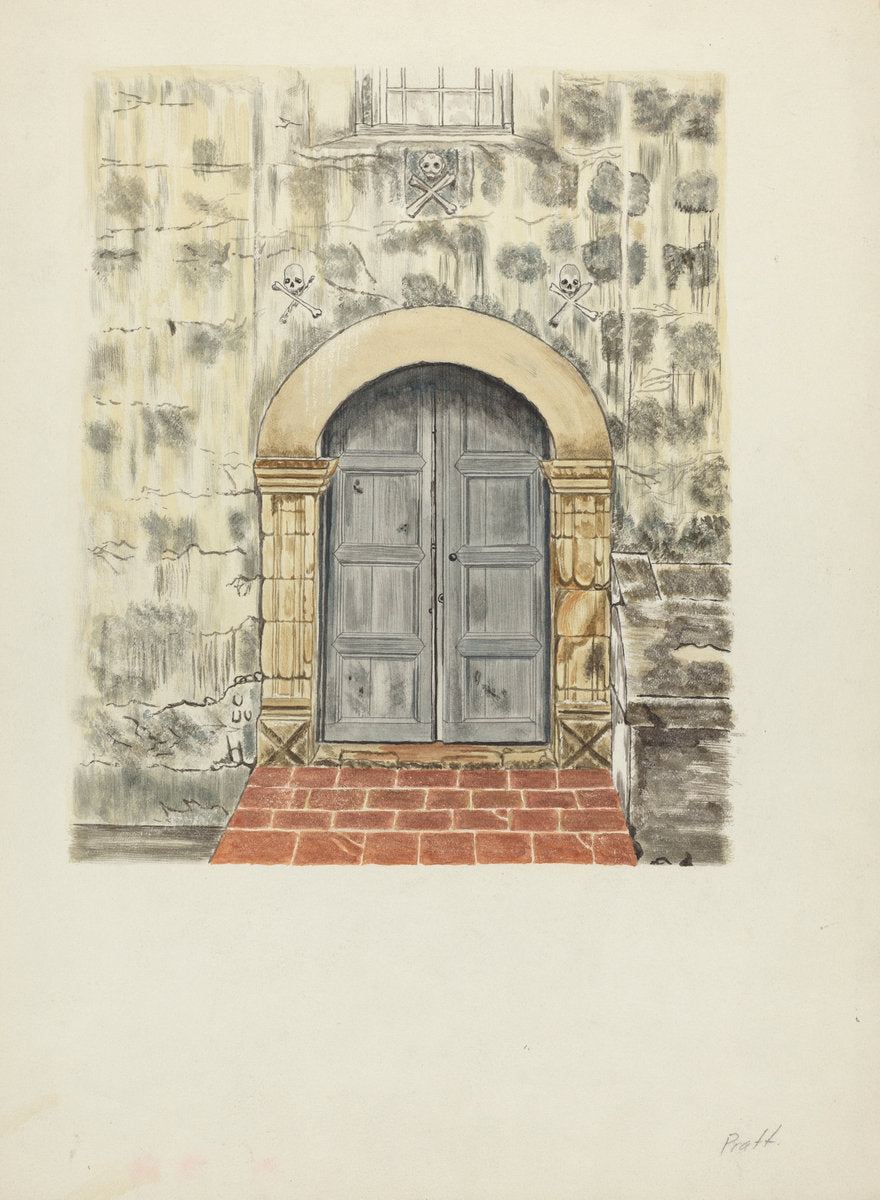 Doorway and Door by Albert Pratt (American, active c. 1935), 16X12"(A3)Poster Print