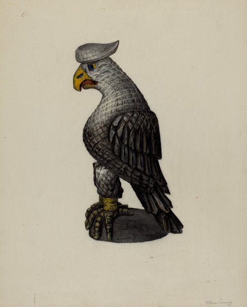 Pa. German Eagle by Mina Lowry (American, 1894 - 1942), 16X12"(A3)Poster Print
