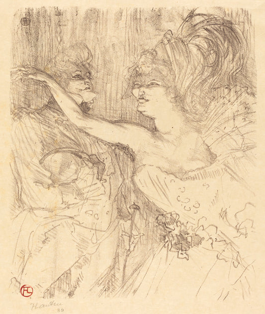 Guy and Mealy in "Paris qui marche" (Guy et Mealy dans "Paris qui marche") by Henri de Toulouse-Lautrec (French, 1864 - 1901), 16X12"(A3)Poster Print