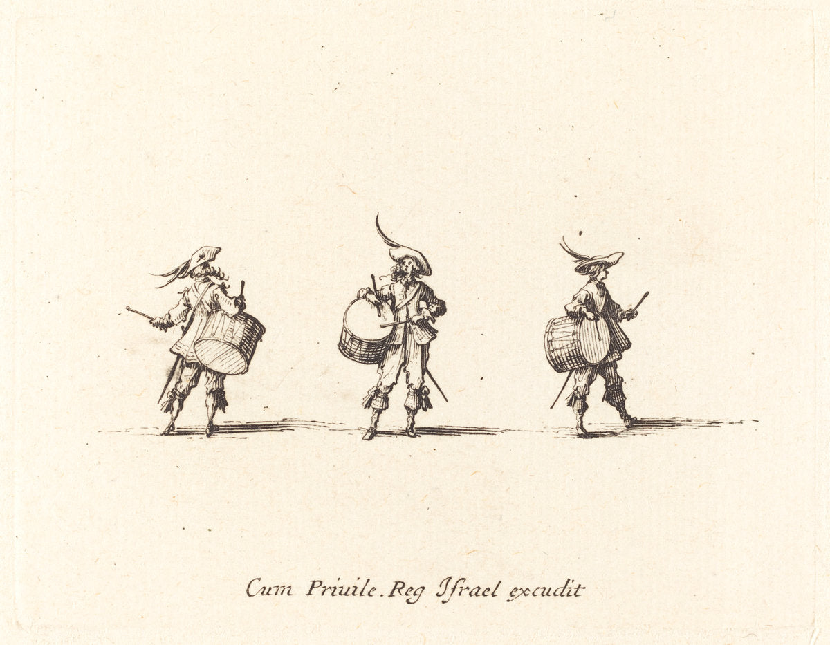 Drill with Drums by Jacques Callot (French, 1592 - 1635), 16X12"(A3)Poster Print