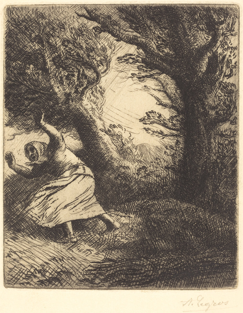 Thunder (Un coup de foudre) by Alphonse Legros (French, 1837 - 1911), 16X12"(A3)Poster Print