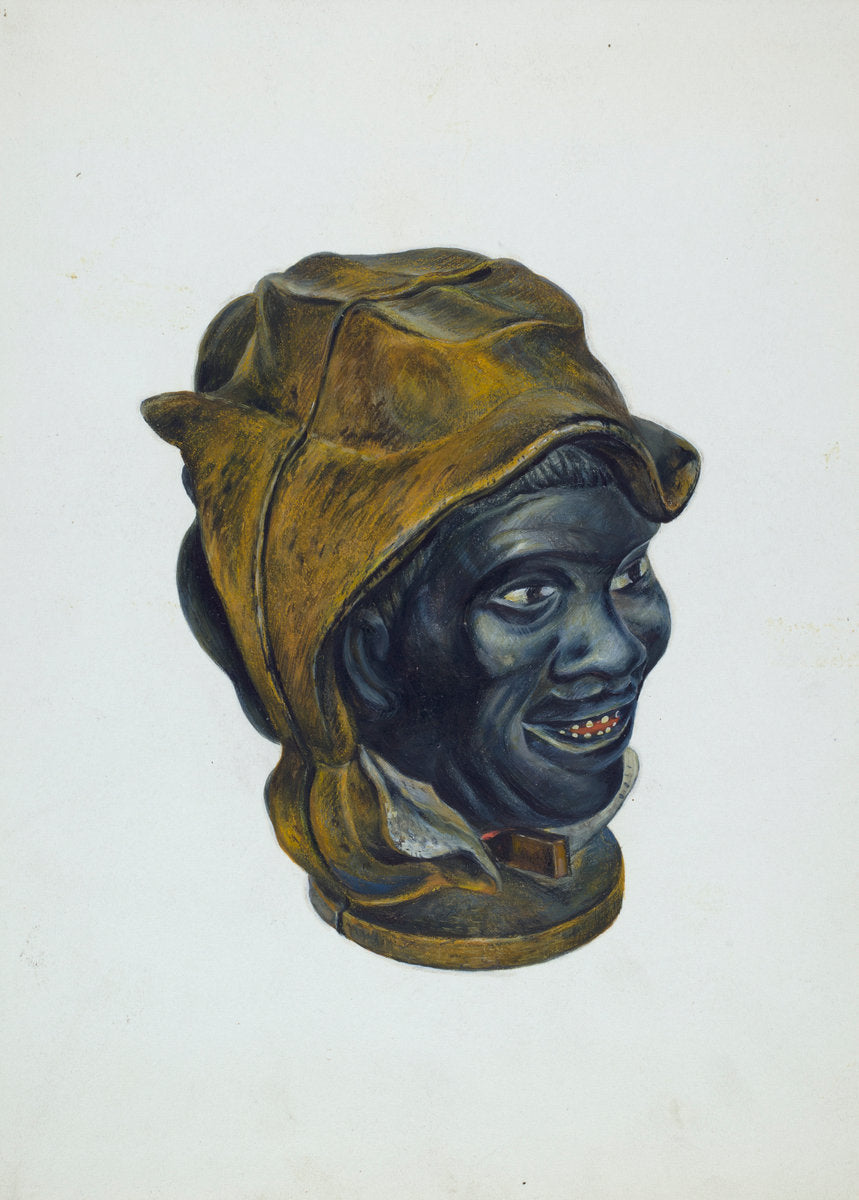 Toy Bank: Negro Boy Head by Walter Hochstrasser (American, active c. 1935), 16X12"(A3)Poster Print
