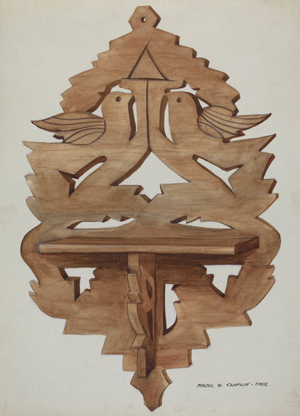 Hanging Wall Shelf by Majel G. Claflin (American, active c. 1935), 16X12"(A3)Poster Print