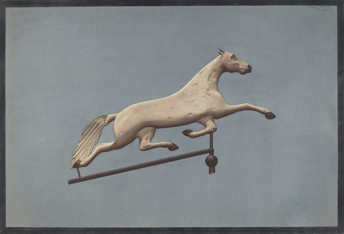 Horse Weather Vane by Henry Murphy (American, active c. 1935), 16X12"(A3)Poster Print