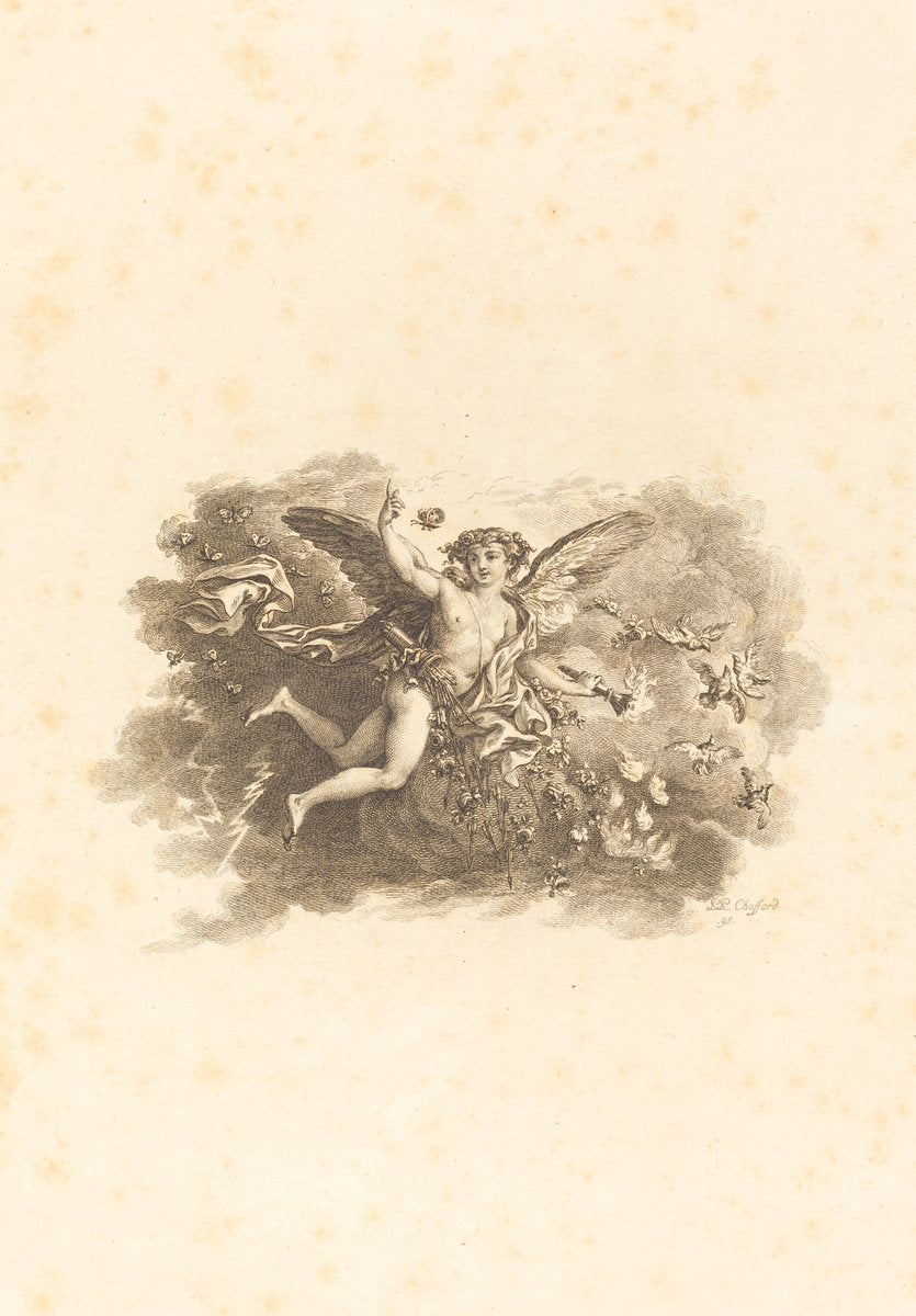 Fleuron for the Title Pages by Pierre-Philippe Choffard (French, 1730 - 1809), 16X12"(A3)Poster Print