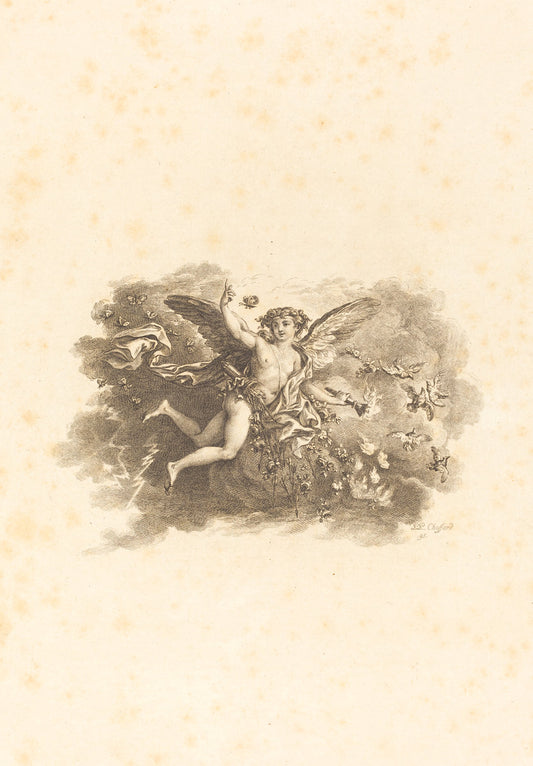Fleuron for the Title Pages by Pierre-Philippe Choffard (French, 1730 - 1809), 16X12"(A3)Poster Print