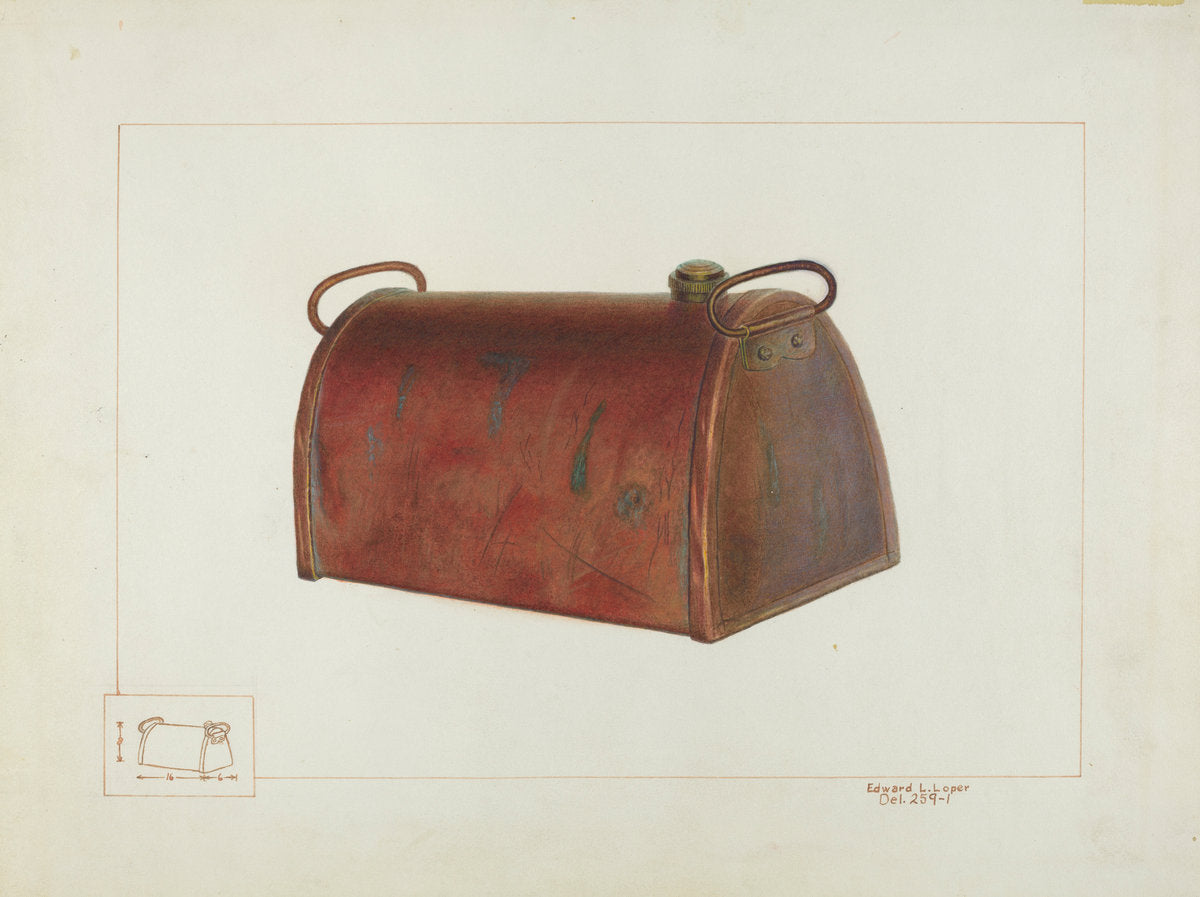 Copper Foot Warmer by Edward L. Loper (American, born 1916), 16X12"(A3)Poster Print