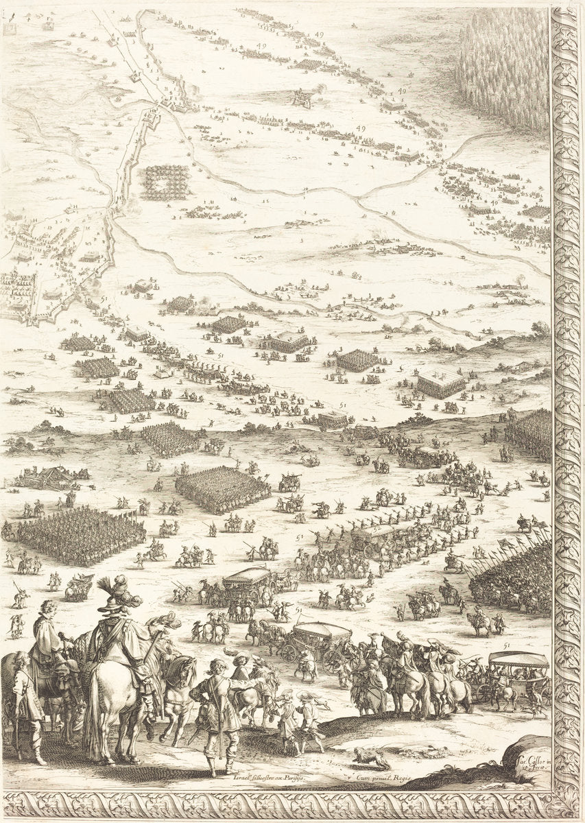 The Siege of Breda [plate 6 of 6] by Jacques Callot (French, 1592 - 1635), 16X12"(A3)Poster Print