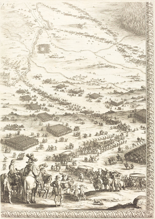The Siege of Breda [plate 6 of 6] by Jacques Callot (French, 1592 - 1635), 16X12"(A3)Poster Print