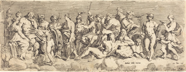 The Admission of Psyche to Olympia by François Perrier after Raphael (French, 1590 - 1650), 16X12"(A3)Poster Print