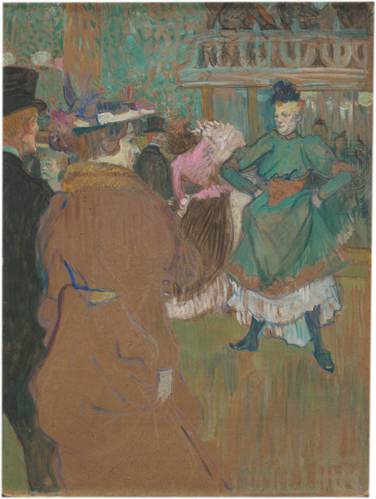 Quadrille at the Moulin Rouge by Henri de Toulouse-Lautrec (French, 1864 - 1901), 16X12"(A3)Poster Print