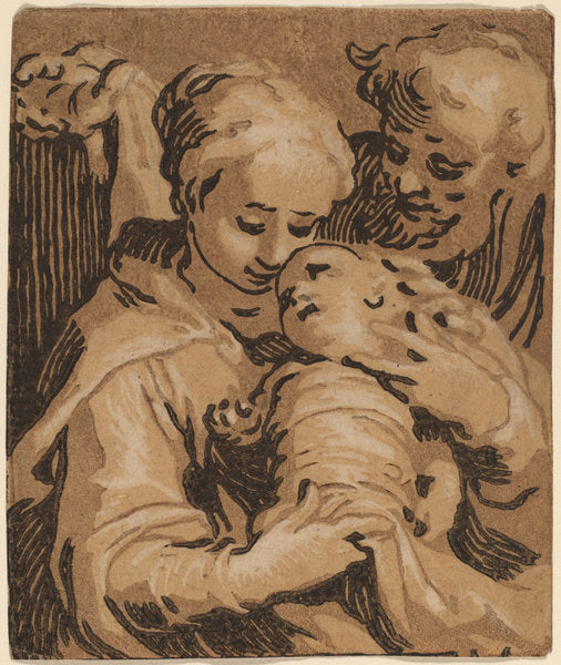 The Holy Family by Abraham Bloemaert (Dutch, 1564 - 1651), 16X12"(A3)Poster Print