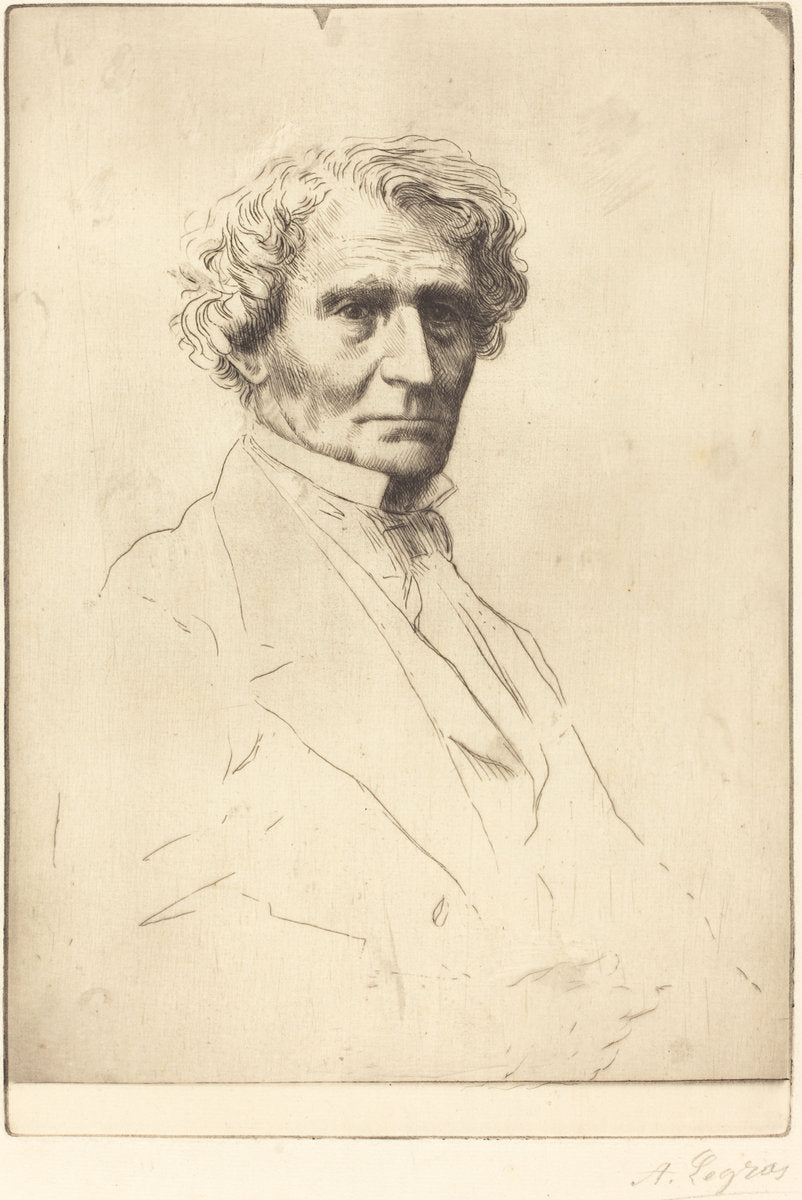 Hector Berlioz by Alphonse Legros (French, 1837 - 1911), 16X12"(A3)Poster Print