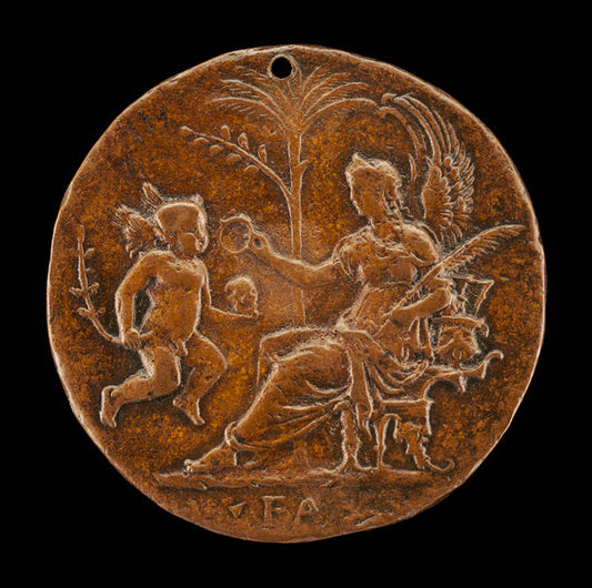 Allegorical Scene [reverse] by Master I.S.A. (Italian, active first half 16th century), 16X12"(A3)Poster Print