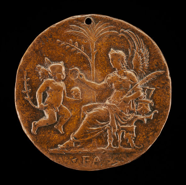 Allegorical Scene [reverse] by Master I.S.A. (Italian, active first half 16th century), 16X12"(A3)Poster Print