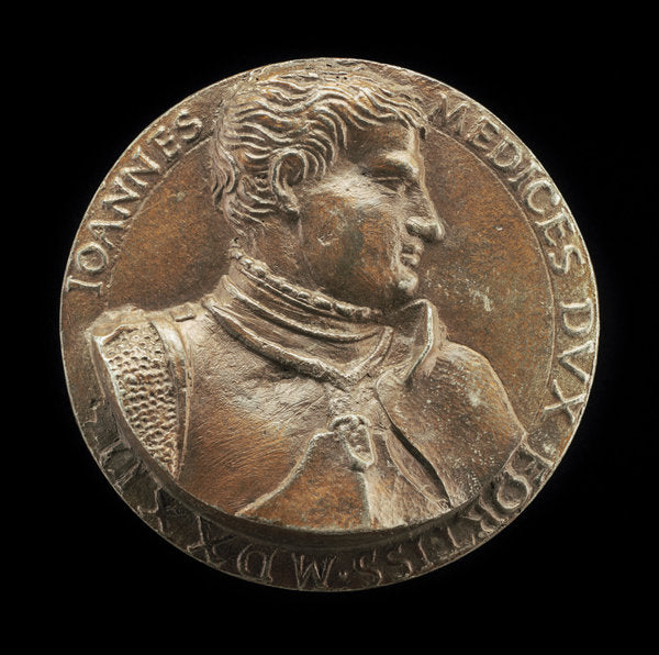 Giovanni de' Medici delle Bande Nere, 1498-1526, Celebrated Condottiere and Father of Cosimo I [obverse] by Francesco da Sangallo (Florentine, 1494 - 1576), 16X12"(A3)Poster Print