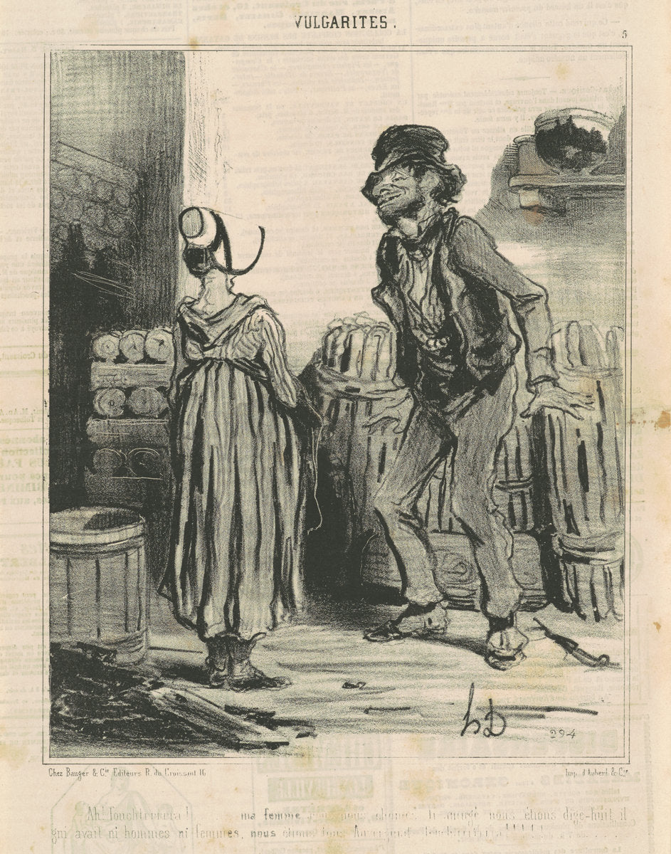 Ah! Fouchtrra! ... Ma femme ... by Honoré Daumier (French, 1808 - 1879), 16X12"(A3)Poster Print