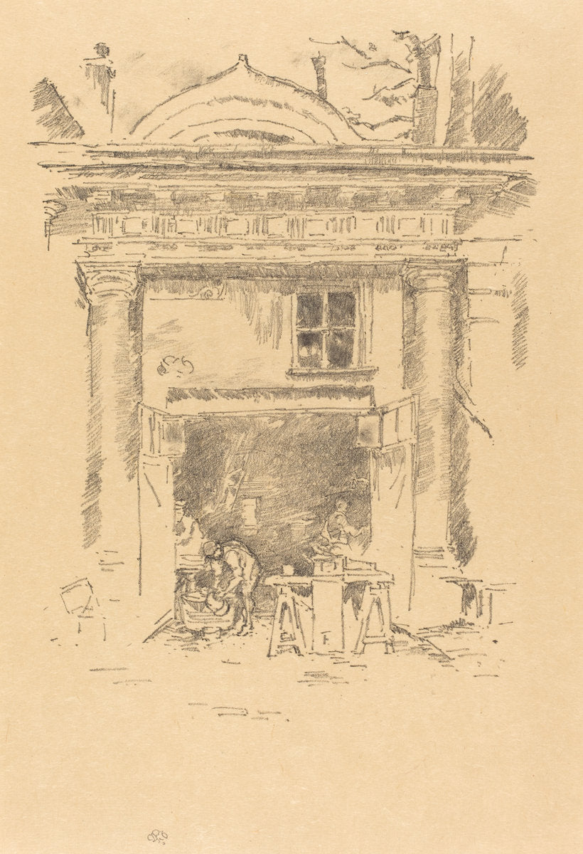 The Whitesmiths, Impasse des Carmélites by James McNeill Whistler (American, 1834 - 1903), 16X12"(A3)Poster Print