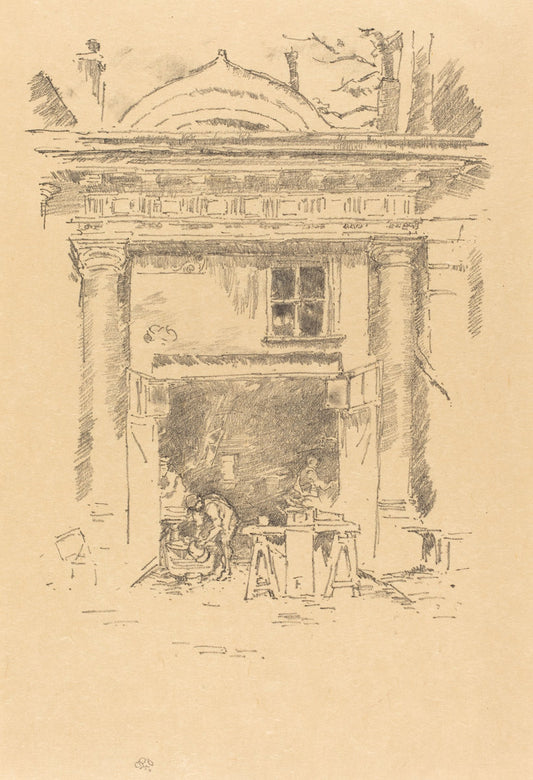 The Whitesmiths, Impasse des Carmélites by James McNeill Whistler (American, 1834 - 1903), 16X12"(A3)Poster Print