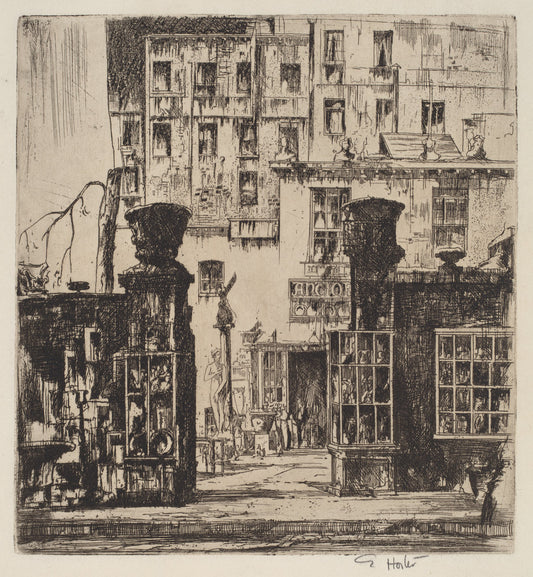 Antique Shop, New York by Earl Horter (American, 1881 - 1940), 16X12"(A3)Poster Print