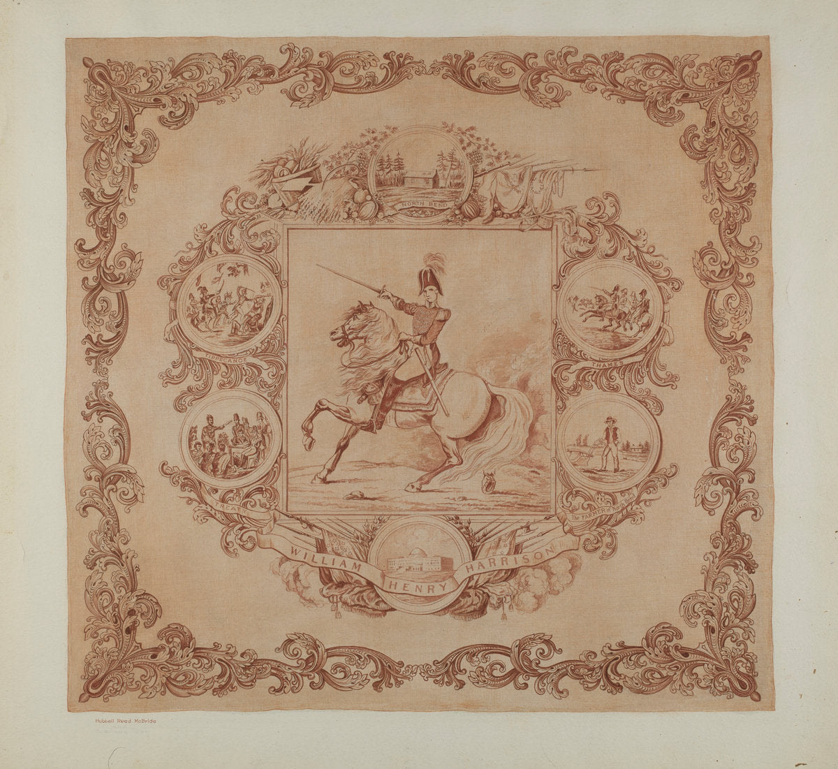 Event Handkerchief by Hubbell McBride (American, active c. 1935), 16X12"(A3)Poster Print