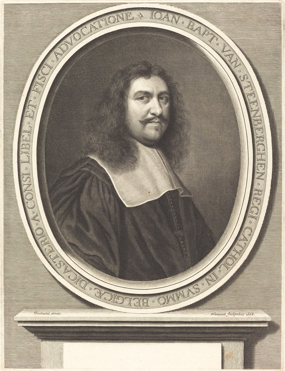 Jean-Baptiste van Steenberghen by Robert Nanteuil after François Duchatel (French, 1623 - 1678), 16X12"(A3)Poster Print