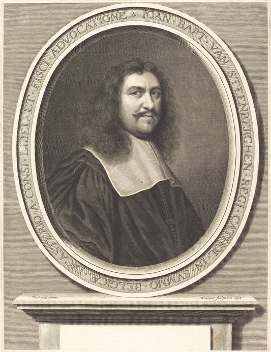 Jean-Baptiste van Steenberghen by Robert Nanteuil after François Duchatel (French, 1623 - 1678), 16X12"(A3)Poster Print