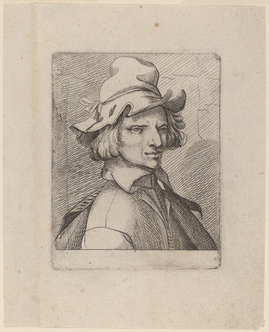 Self-Portrait by Jean de Saint-Igny (French, 1595 - 1649), 16X12"(A3)Poster Print