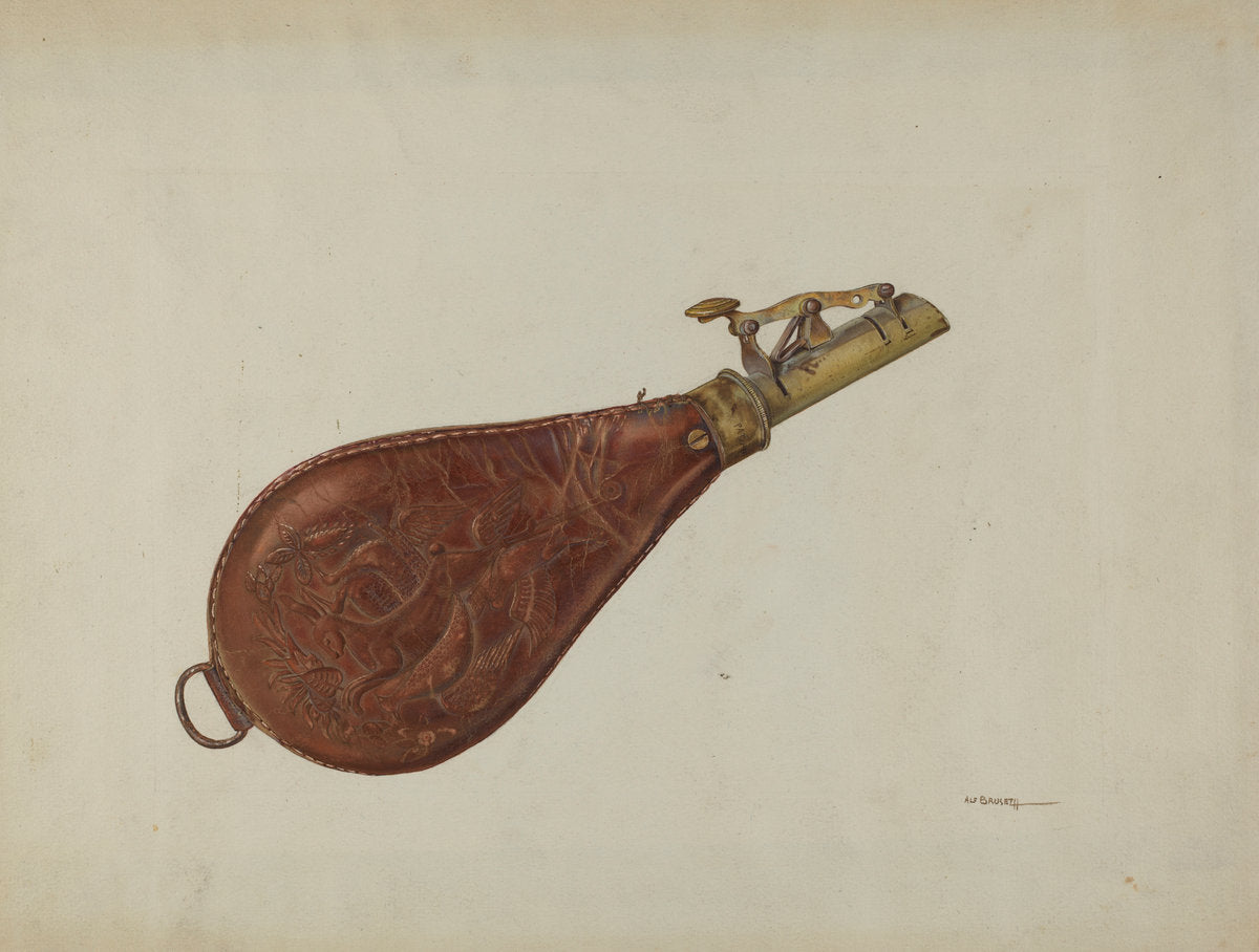 Powder Flask by Alf Bruseth (American, active c. 1935), 16X12"(A3)Poster Print