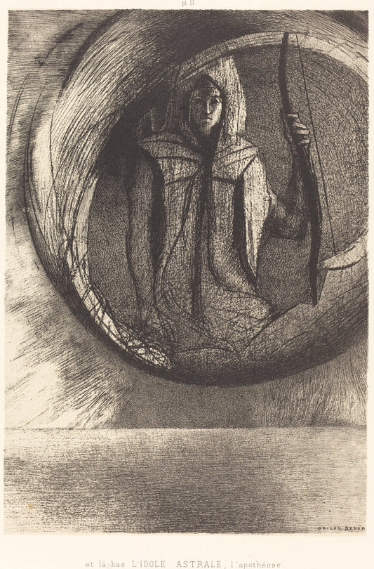 Et la-bas l'idole astrale, l'Apotheose (And beyond, the star idol, the apotheosis) by Odilon Redon (French, 1840 - 1916), 16X12"(A3)Poster Print