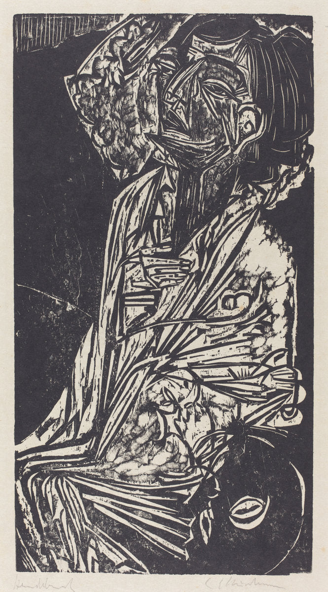 The Wife of Professor Goldstein (Frau Professor Goldstein) by Ernst Ludwig Kirchner (German, 1880 - 1938), 16X12"(A3)Poster Print