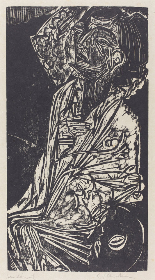 The Wife of Professor Goldstein (Frau Professor Goldstein) by Ernst Ludwig Kirchner (German, 1880 - 1938), 16X12"(A3)Poster Print