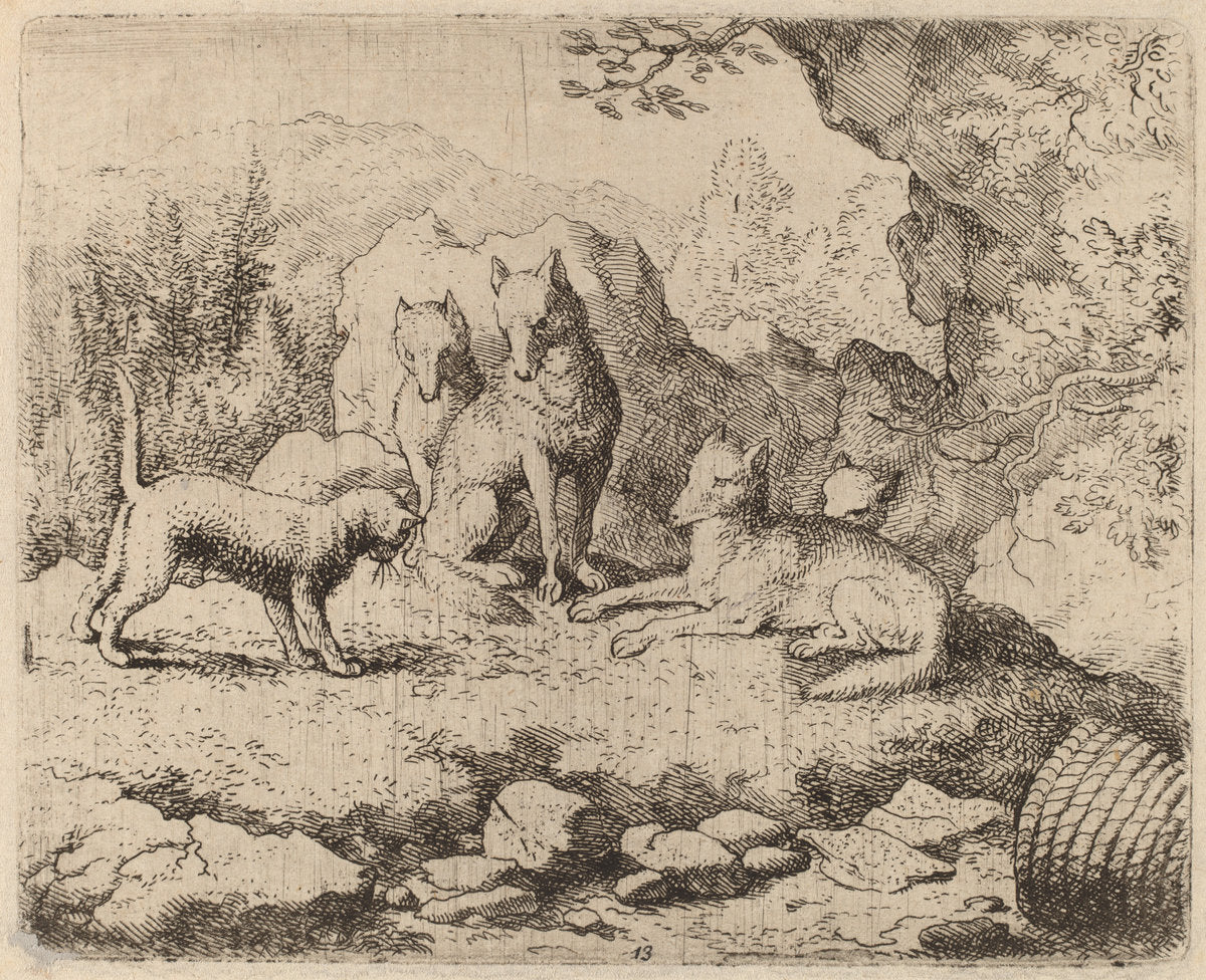 The Cat Sent as Messenger by Allart van Everdingen (Dutch, 1621 - 1675), 16X12"(A3)Poster Print