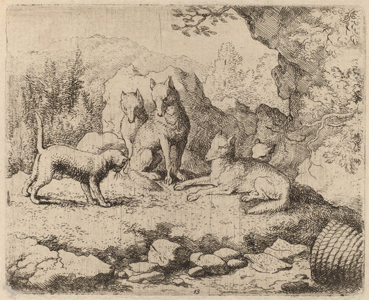 The Cat Sent as Messenger by Allart van Everdingen (Dutch, 1621 - 1675), 16X12"(A3)Poster Print