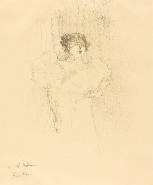 Luce Myres Full Face (Luce Myrès, de face) by Henri de Toulouse-Lautrec (French, 1864 - 1901), 16X12"(A3)Poster Print