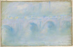 Waterloo Bridge by Claude Monet (French, 1840 - 1926), 16X12"(A3)Poster Print