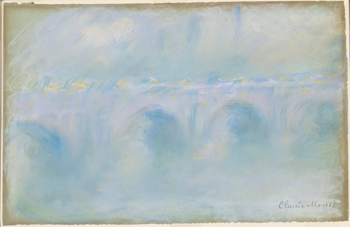 Waterloo Bridge by Claude Monet (French, 1840 - 1926), 16X12