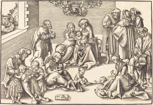 The Holy Kinship by Lucas Cranach the Elder (German, 1472 - 1553), 16X12"(A3)Poster Print