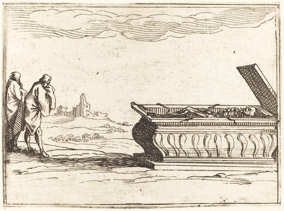 The Tomb by Jacques Callot (French, 1592 - 1635), 16X12"(A3)Poster Print