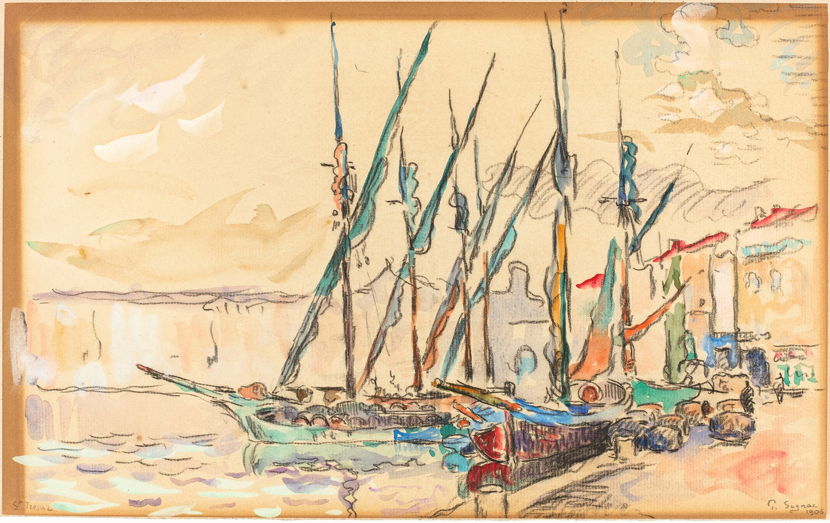 St Tropez by Paul Signac (French, 1863 - 1935), 16X12"(A3)Poster Print